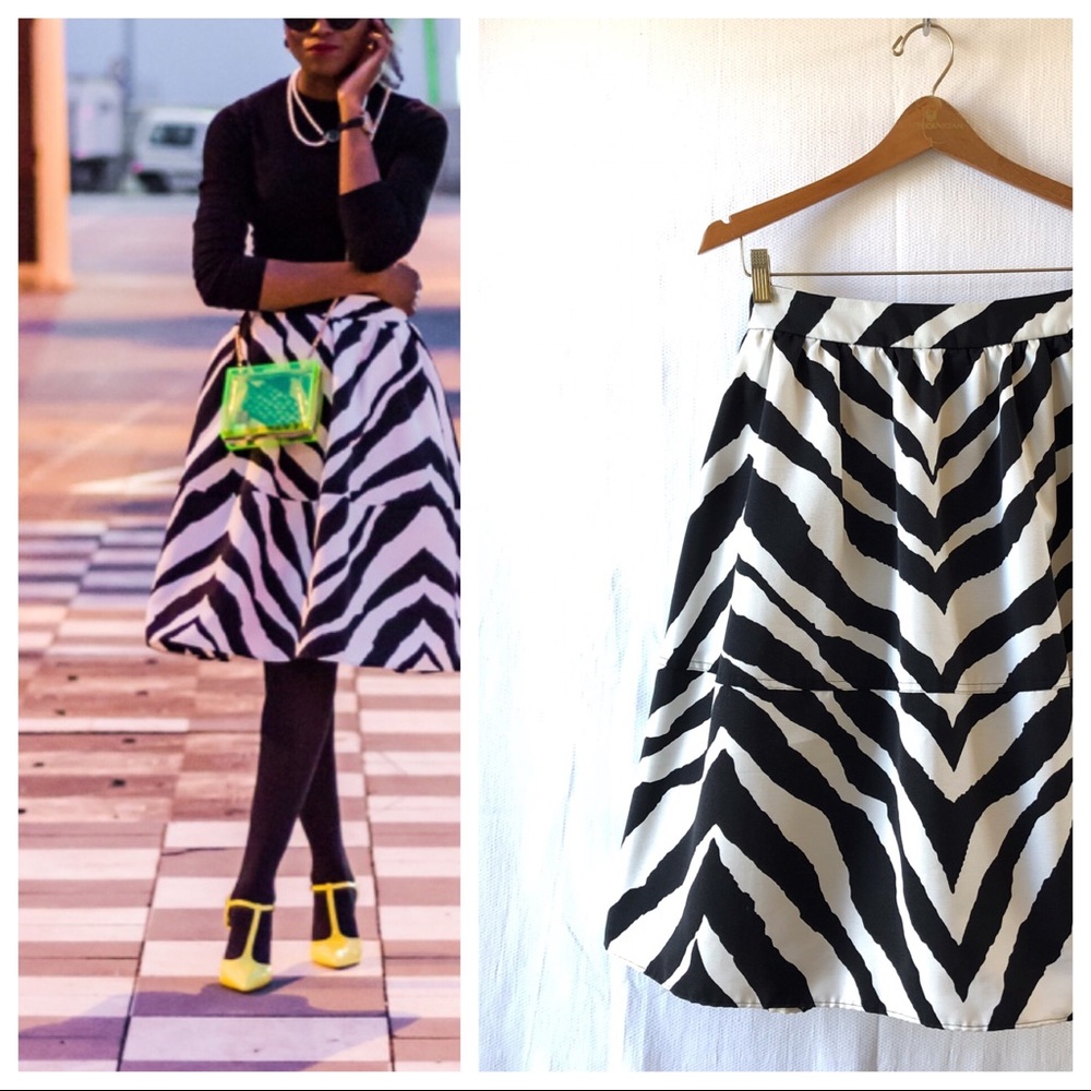 Express Zebra Animal Print Skirt Like New Sz S/4